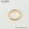 15450 xuping fábrica al por mayor de China fashion18K chapado en oro anillo simple diseños sin piedras para las mujeres